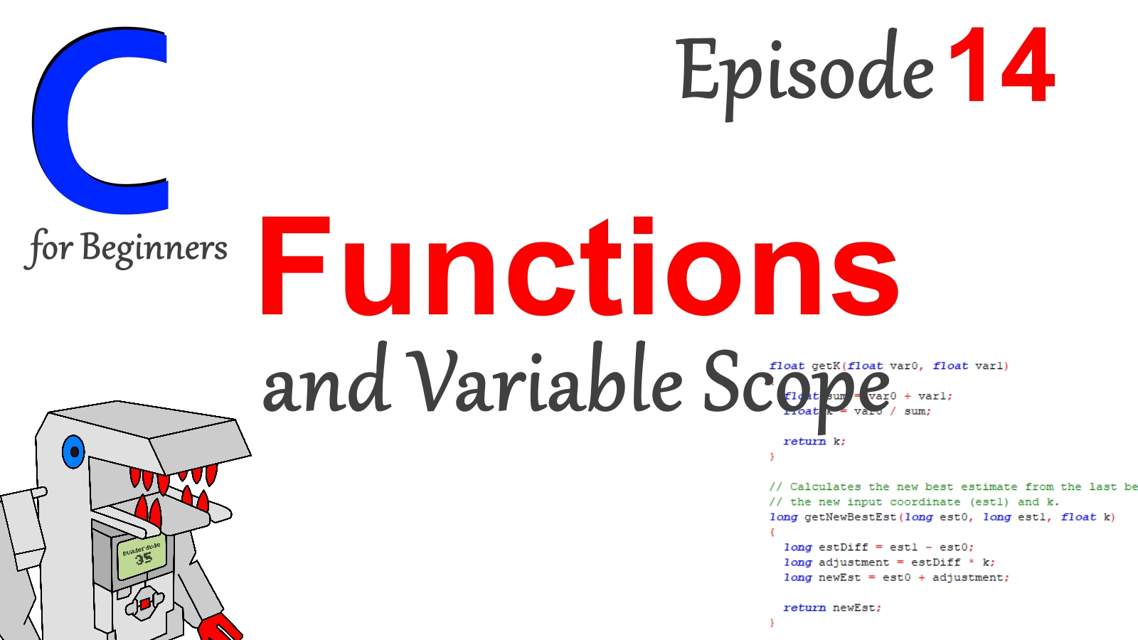 Functions + Variable Scope – Part 14 Of C Programming For Beginners ...